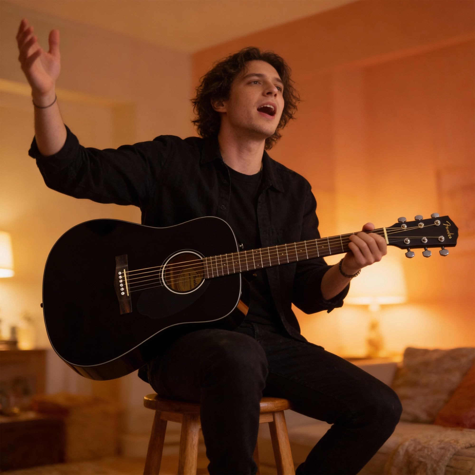 Amazon | Fender FA-125 Dreadnought アコースティックギター - ハード